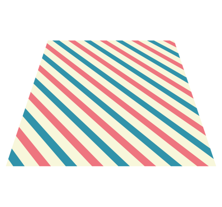 Vintage pink and blue pattern square vinyl rug - TenStickers