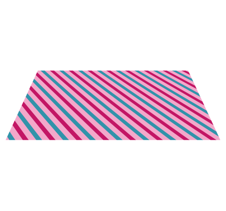 Lively striped design stripes vinyl rug - TenStickers