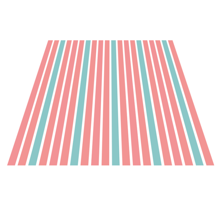 Bright Striped Print stripes vinyl rug - TenStickers