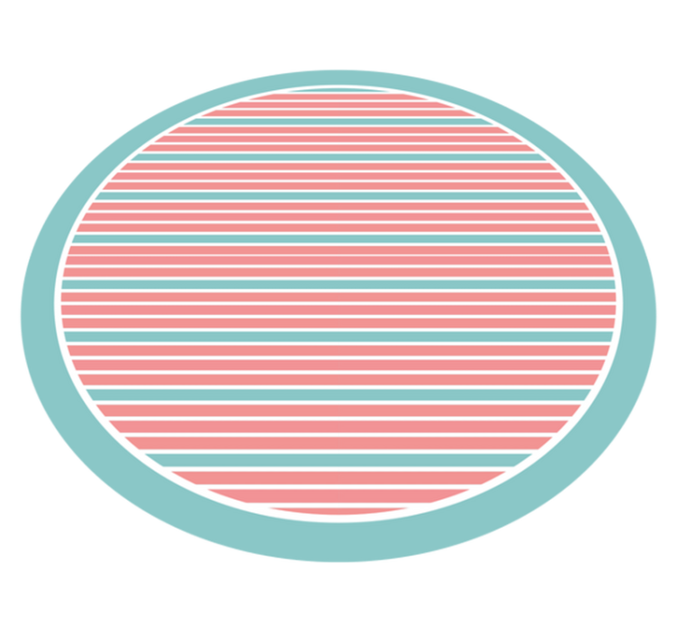 soft striped set circular vinyl rug - TenStickers