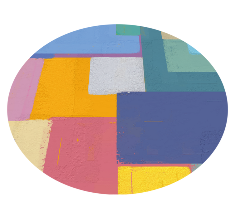 Vivid geometric figures geometric vinyl rug - TenStickers