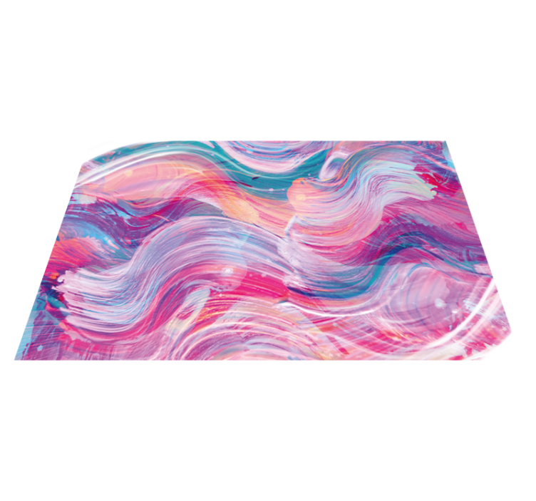 Vinyl rug vibrant abstract curves - TenStickers