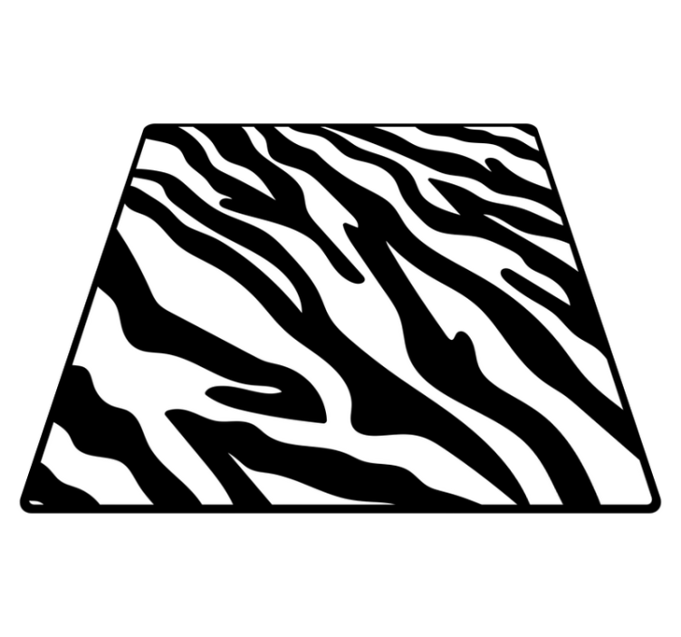 Animal print vinyl rug in zebra pattern style - TenStickers