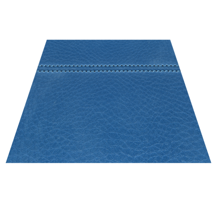 Leather blue bag square vinyl rug - TenStickers