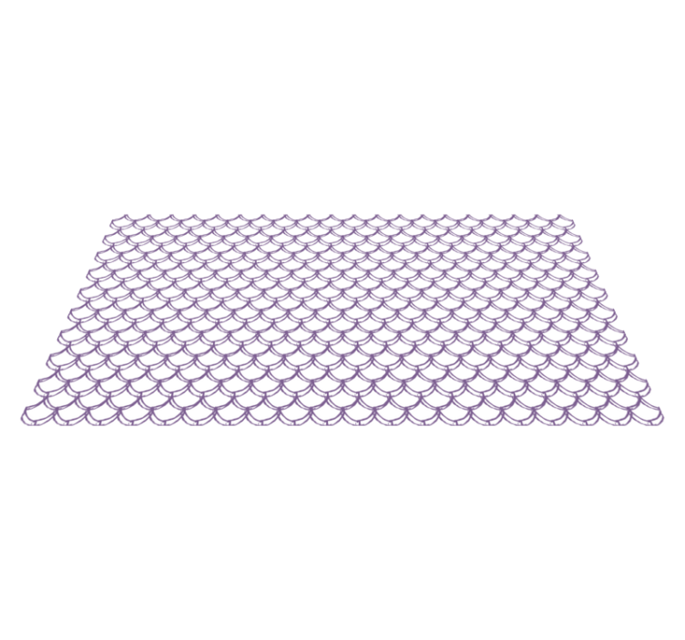 Scalloped purple pattern bathroom vinyl rug - TenStickers