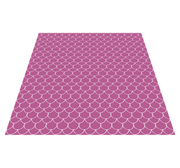Pink mermaid scale vinyl rug - TenStickers