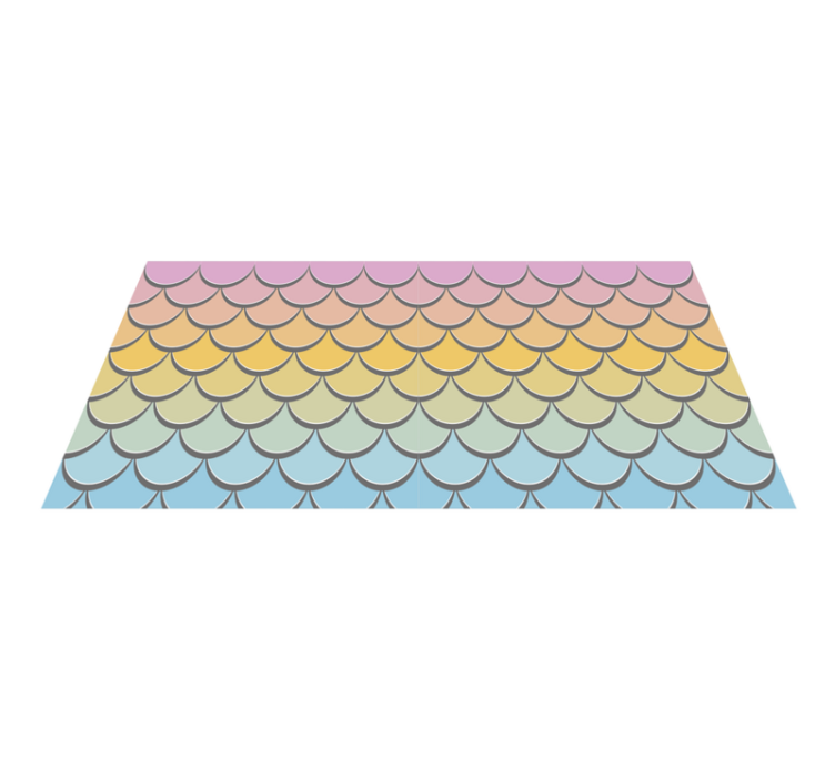 Vinyl rug with vibrant scales design - TenStickers