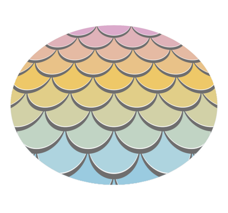 Colorful fish scales vinyl rug - TenStickers