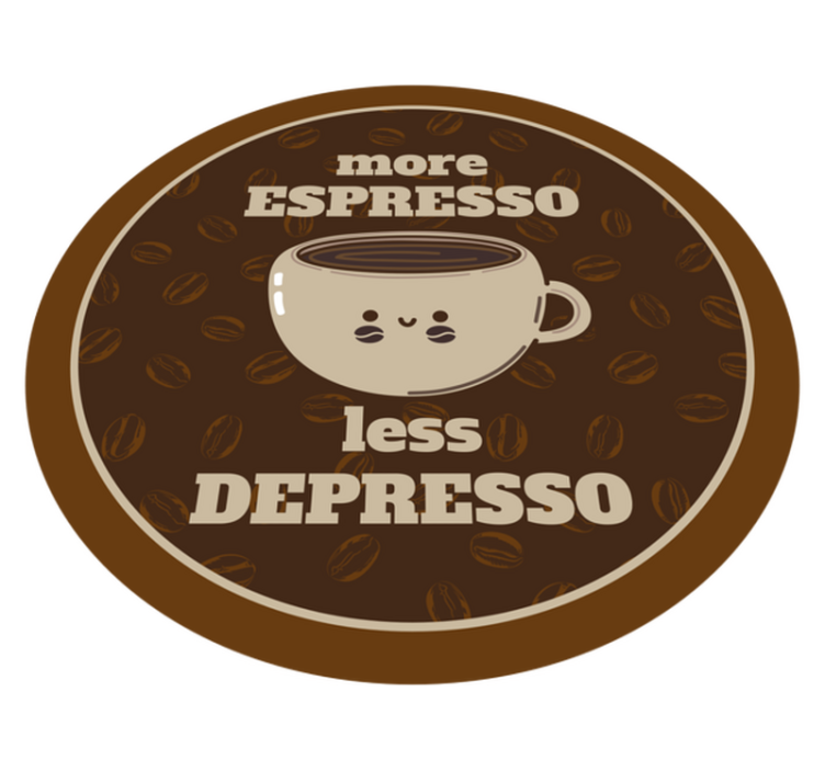 MORE ESPRESSO LESS custom vinyl rug - TenStickers