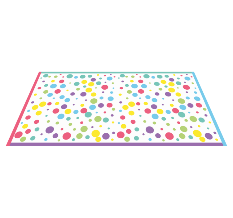 Colorful Playful Dots vinyl rug - TenStickers
