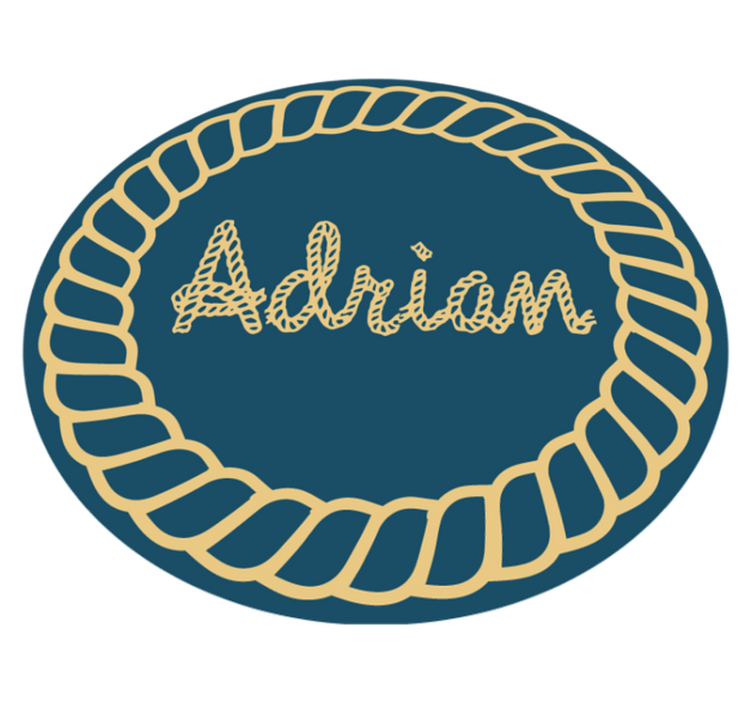 Personalized robe and anchor circular rug - TenStickers