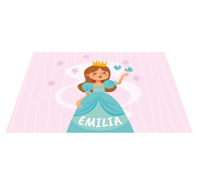 Princess Character Design custom vinyl rug - TenStickers