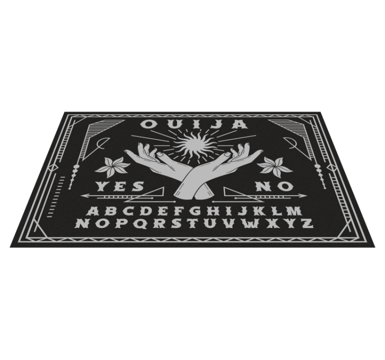 Ouija Hands Design world map vinyl rug - TenStickers