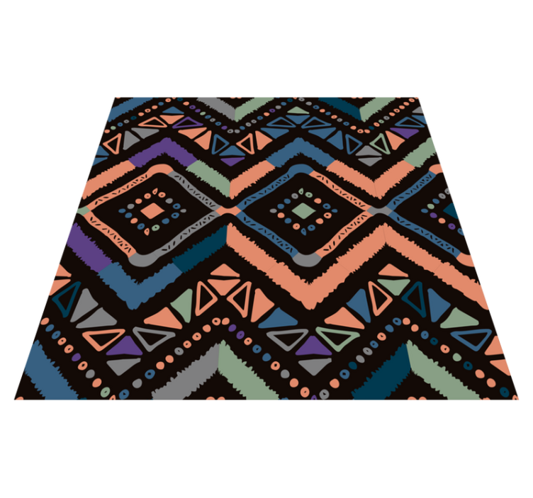 Geometric Color Sections nordic vinyl rug - TenStickers