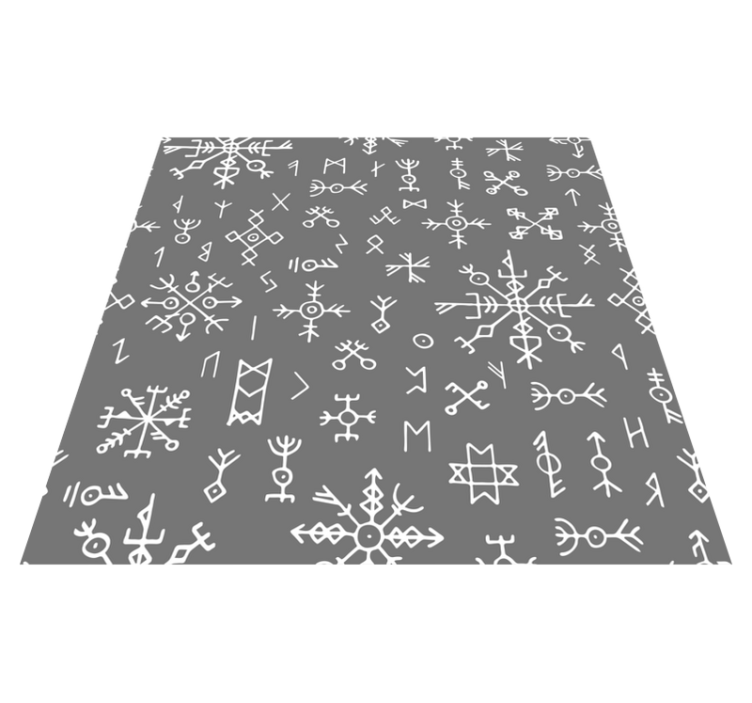Gray and white nordic design ethnic rug - TenStickers