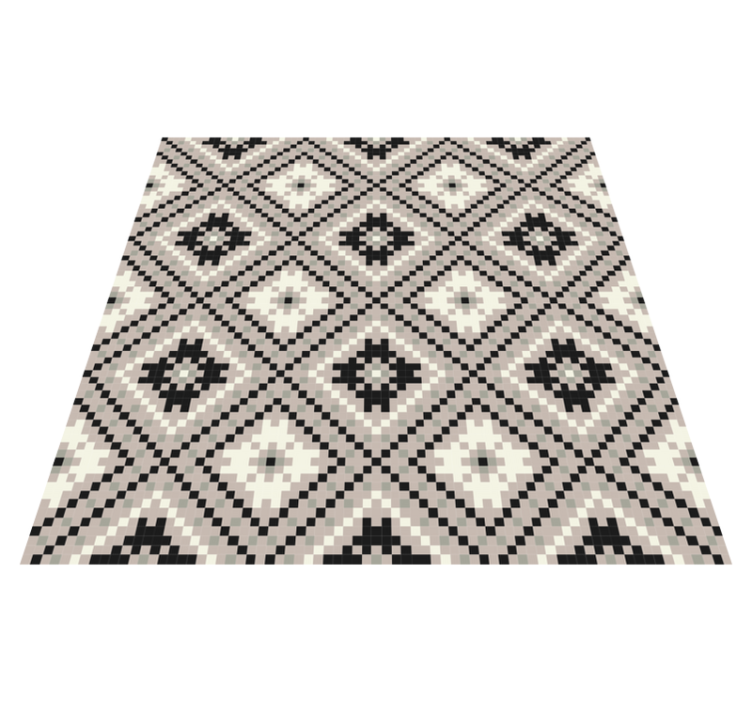 Beige rhombus nordic design ethnic rug - TenStickers