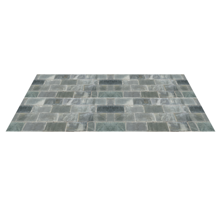 Sleek Slate Finish stone effect vinyl rug - TenStickers