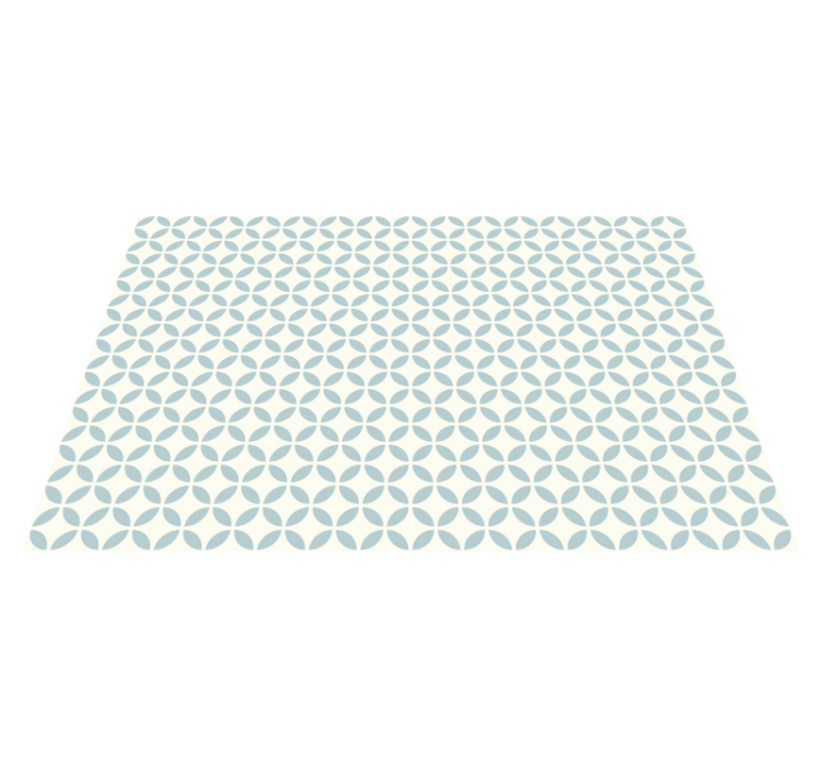 Tile vinyl rug with circular pattern design - TenStickers