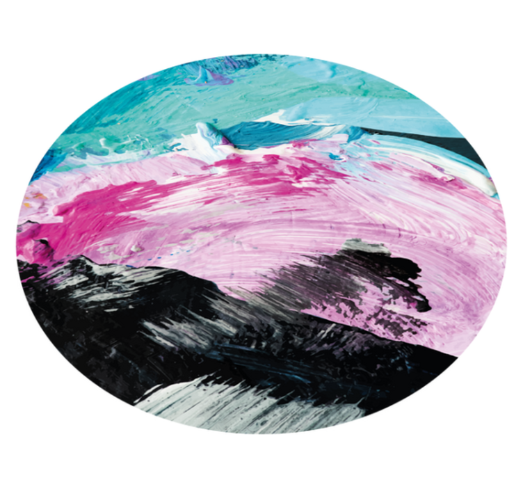 Vibrant abstract twirl vinyl rug - TenStickers