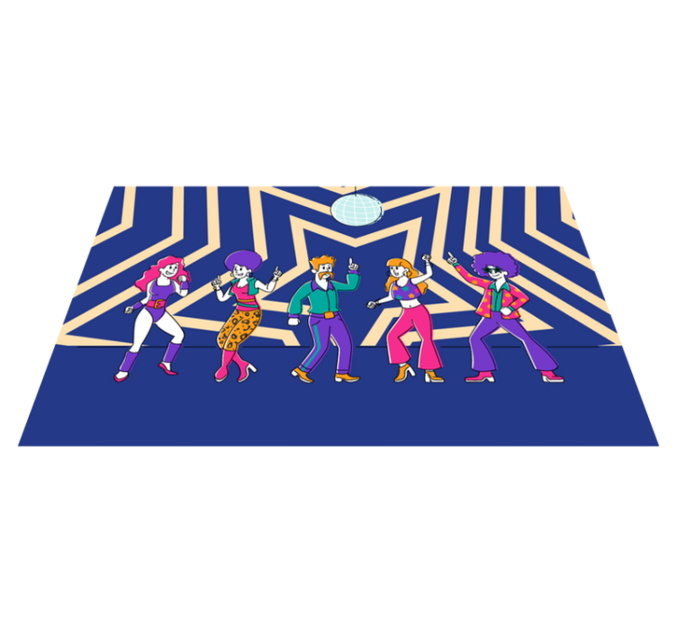 Disco Dance Party vinyl rug - TenStickers