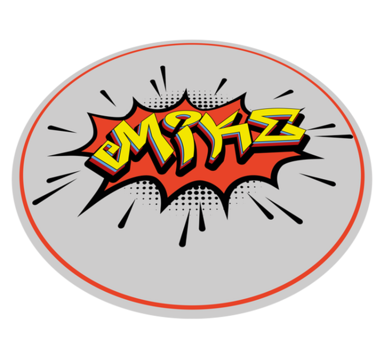 Name explosion custom vinyl rug - TenStickers