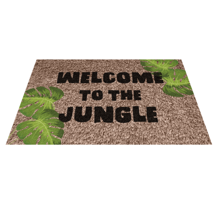 Welcome to the Jungle quote entrance hall tiles - TenStickers