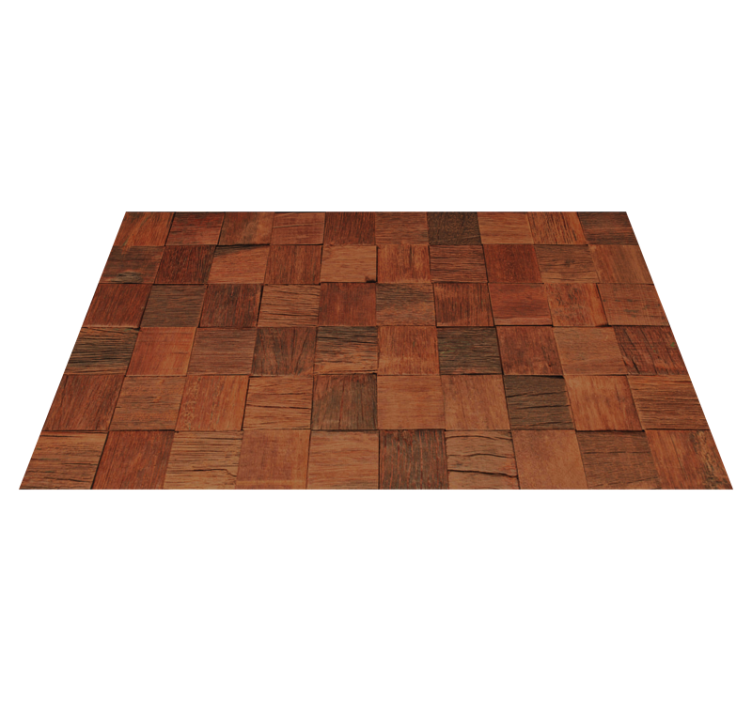 Warm Brown Texture wood vinyl rug - TenStickers