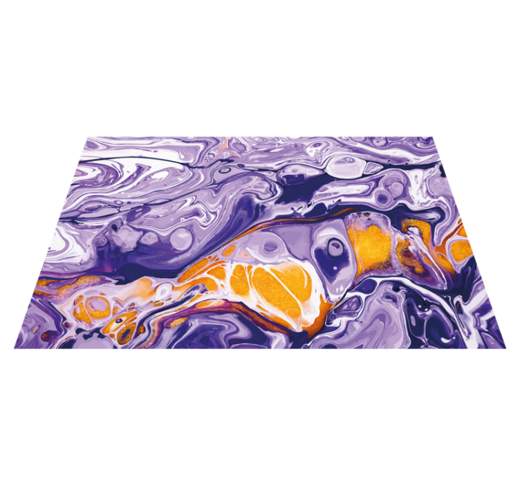 Abstract Purple Swirl marble vinyl rug - TenStickers