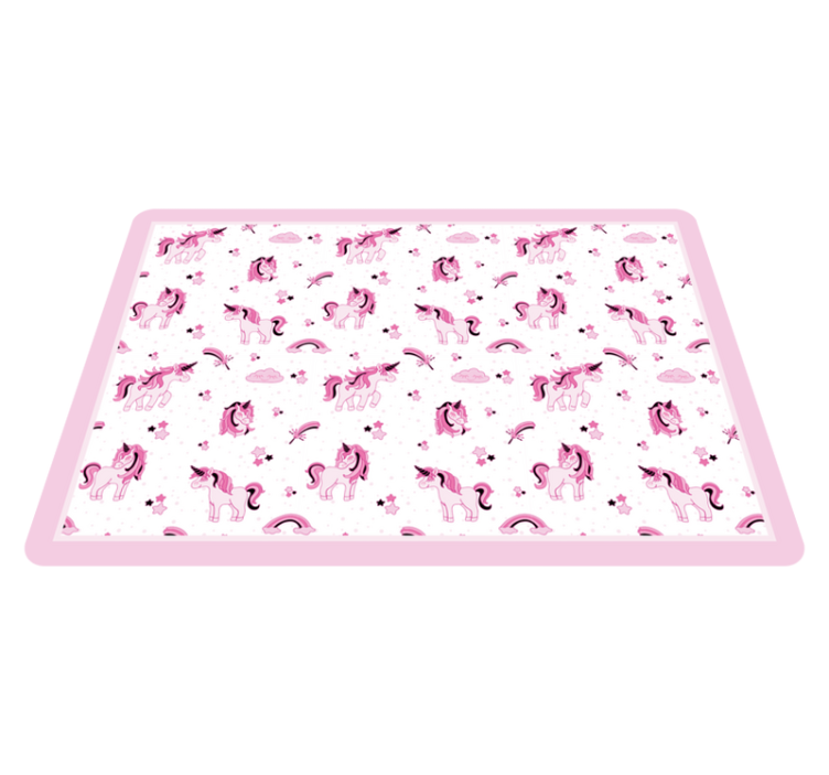 Unicorn Fantasy Realm kids vinyl rug - TenStickers