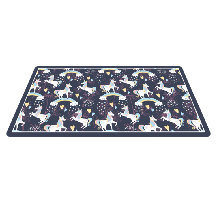UNIQUE UNICORN PATTERN kids vinyl rug - TenStickers