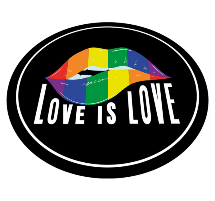 Colorful Lip Motif custom vinyl rug - TenStickers