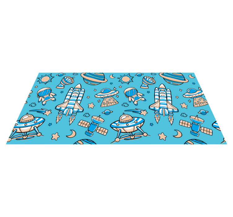 Space exploration adventure star vinyl rug - TenStickers