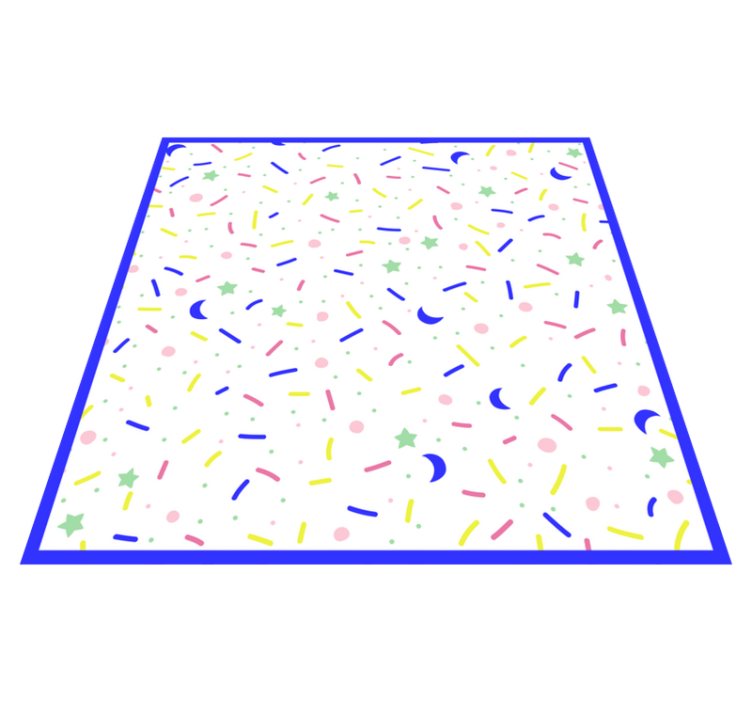 Party colorful shapes vinyl rug - TenStickers