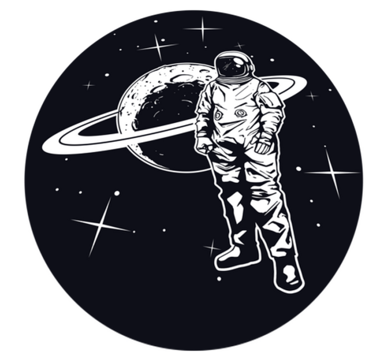 Cosmonaut in the Cosmos star vinyl rug - TenStickers