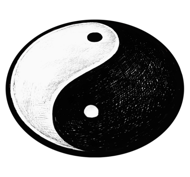 Original Yin Yang Balance  modern rug - TenStickers