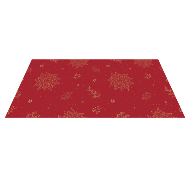 Festive Floral Motifs mandala vinyl rug - TenStickers