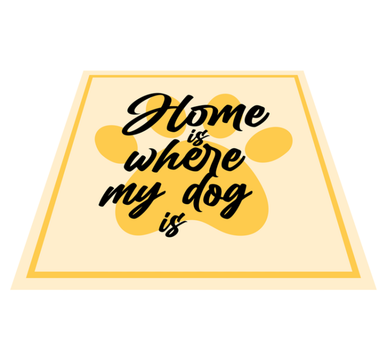 Home where my dog is entrance hall vinyl rug - TenStickers