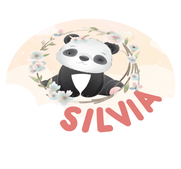 Custom vinyl rug cute panda design - TenStickers