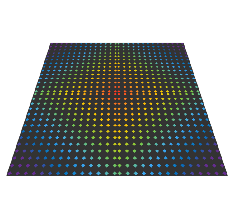 Rainbow diamond design teenager vinyl rug - TenStickers