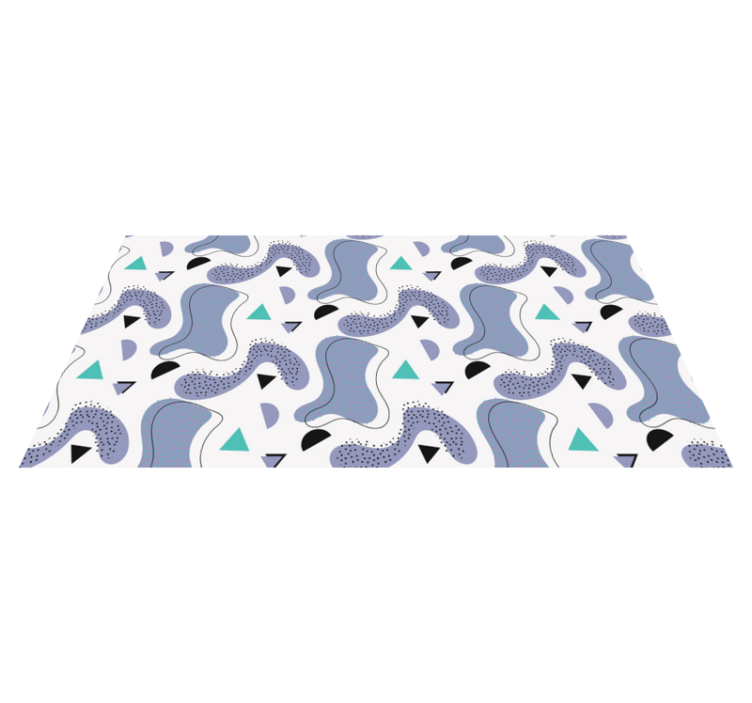 Abstract Shapes Motif minimalist vinyl rug - TenStickers
