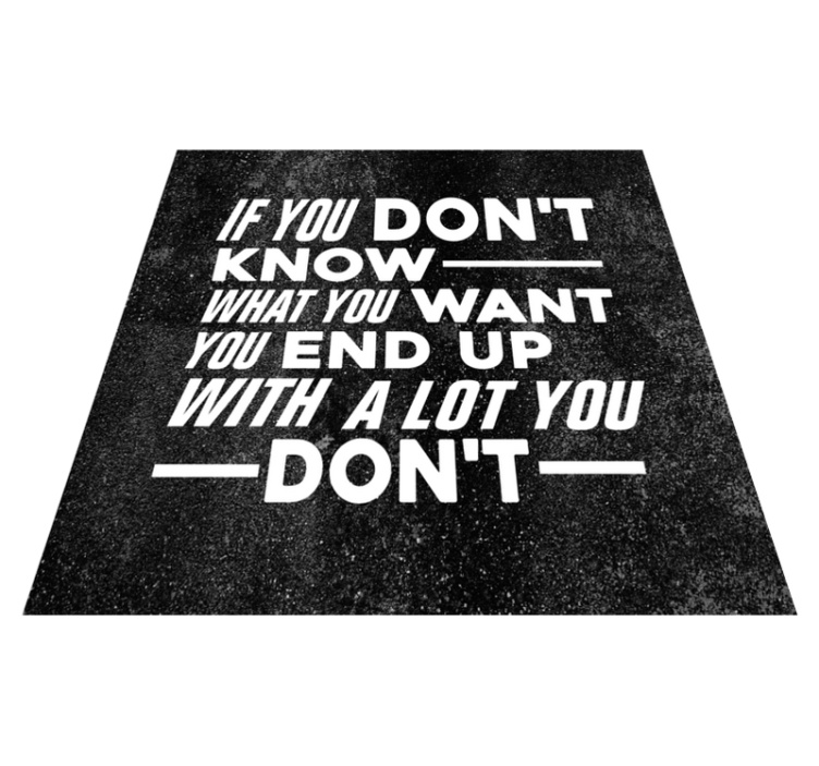 Know what you custom vinyl rug - TenStickers