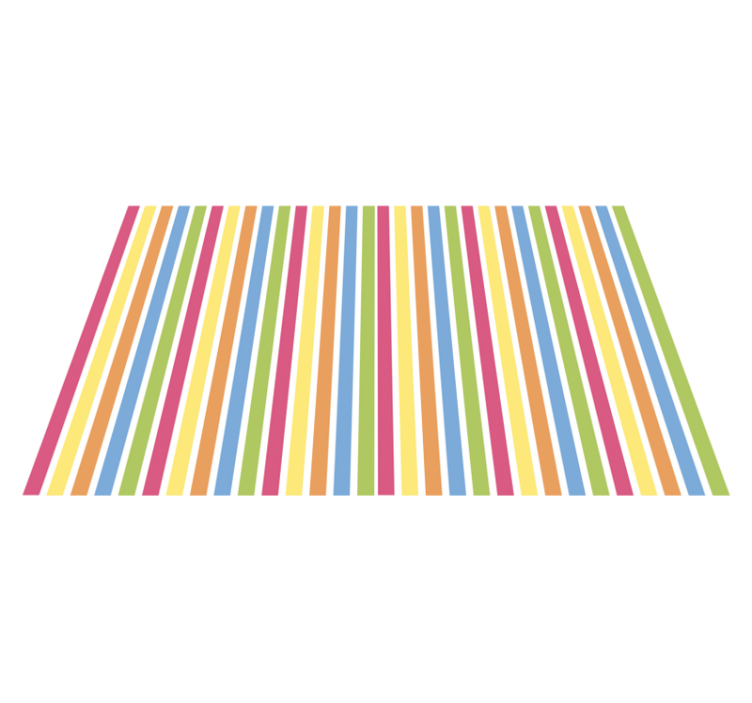 Stripes vinyl rug in colorful vertical lines - TenStickers