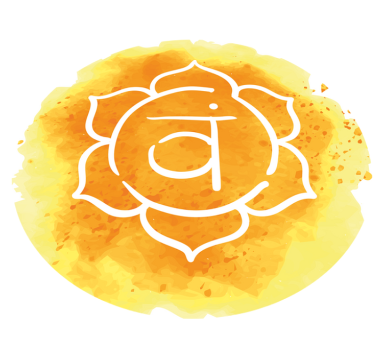 Beautiful sacral chakra symbol modern vinyl  rug - TenStickers