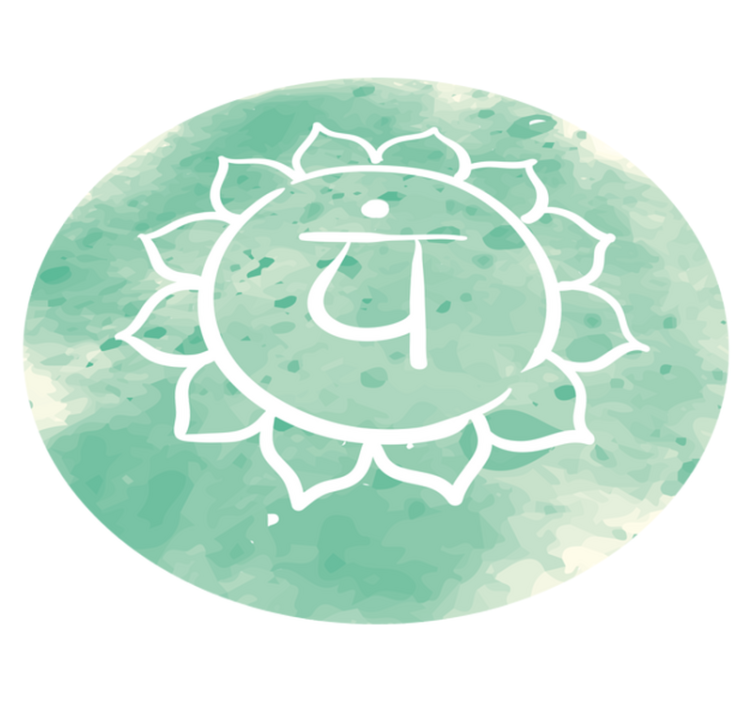 Lotus Chakra Symbol mandala vinyl rug - TenStickers