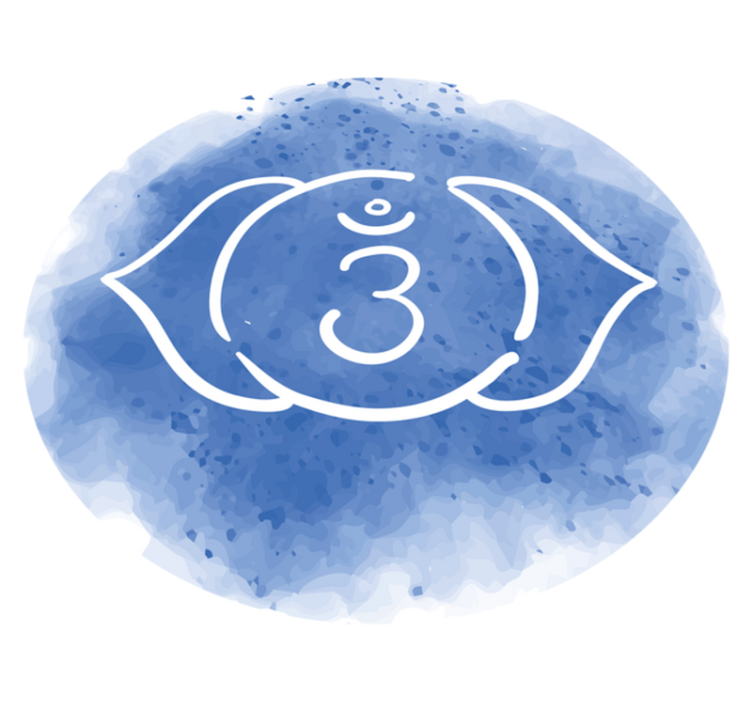 Calming Blue Symbol mandala vinyl rug - TenStickers