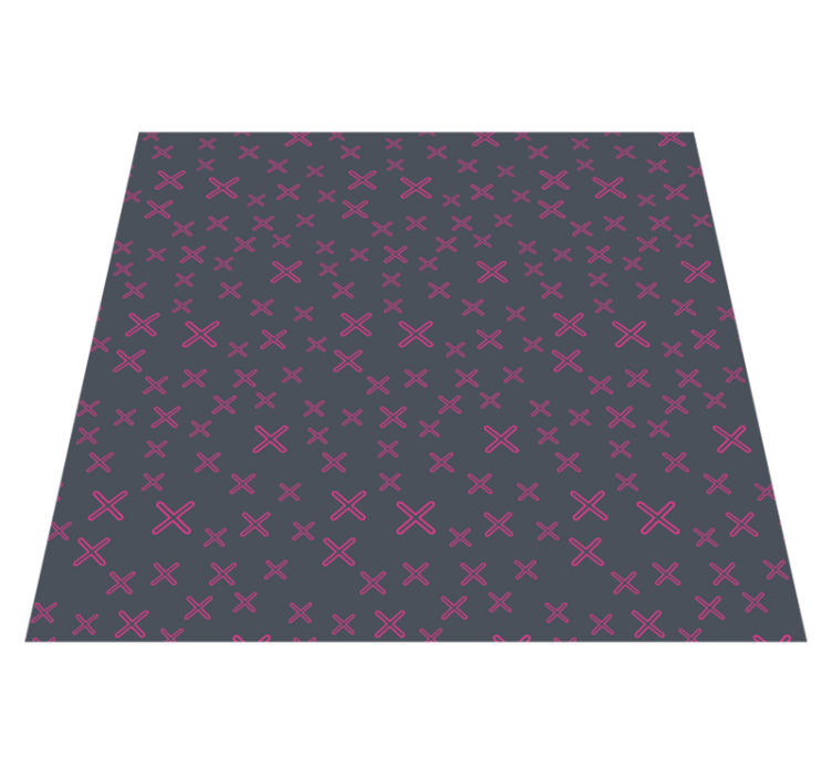 Pink cross patterns teenager vinyl rug - TenStickers