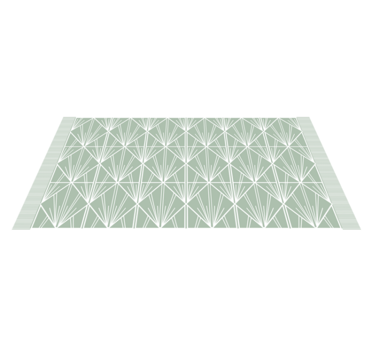 Geometric Leaf Concept tile vinyl rug - TenStickers