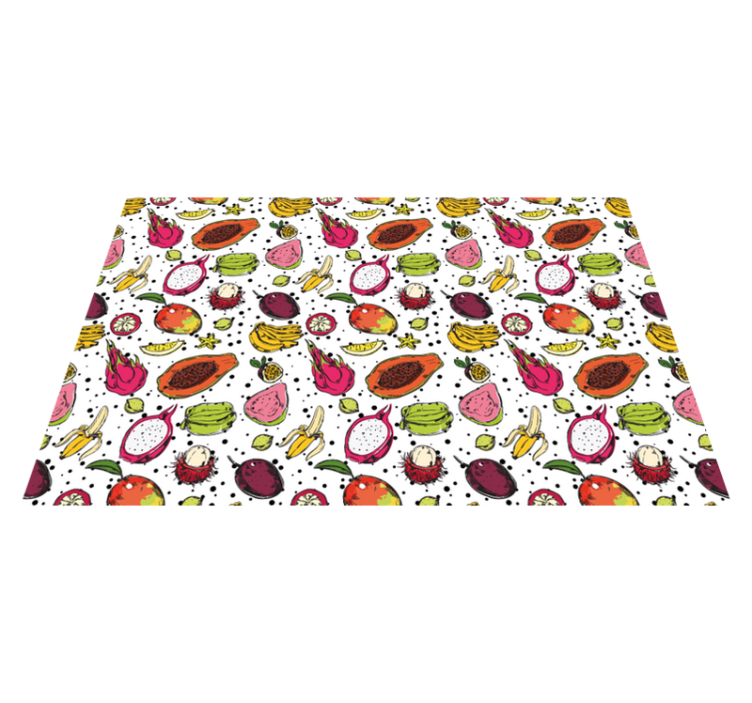 TROPICAL FRUIT PATTERN flower vinyl rug - TenStickers