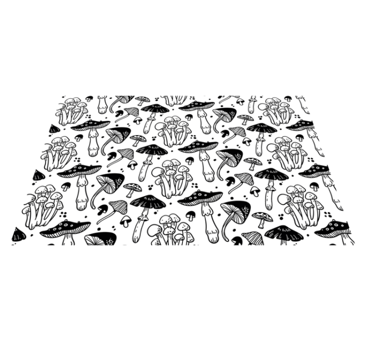 Mushroom Motif nature vinyl rug - TenStickers