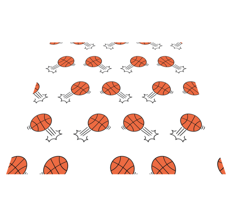 Basketball Motion Pattern vinyl rug - TenStickers